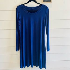 SHE-IN | Blue Long Sleeved Swing Dress